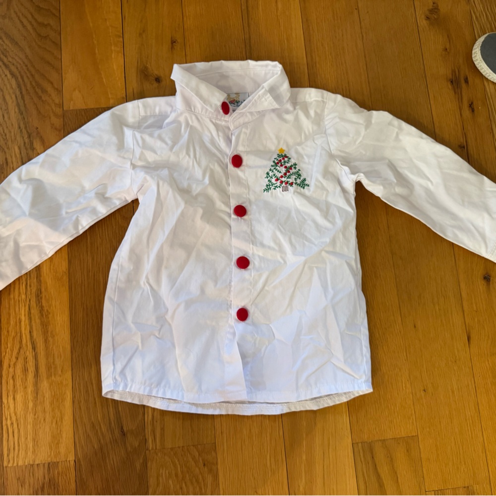 Busy bees Christmas button down 3T